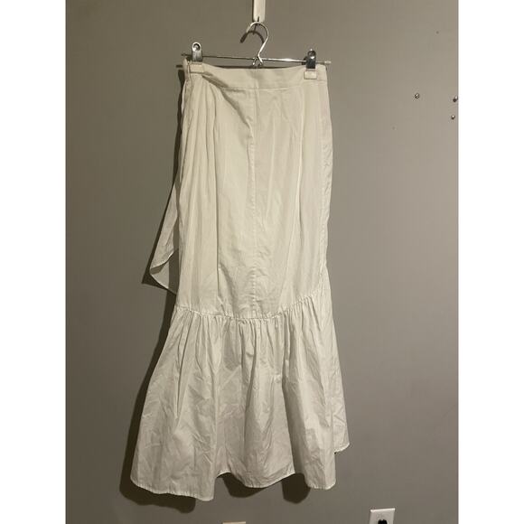 Mark D Sikes MDS | Women’s Ruffle High-Low Maxi Skirt Size‎ 2 White - Picture 7 of 11